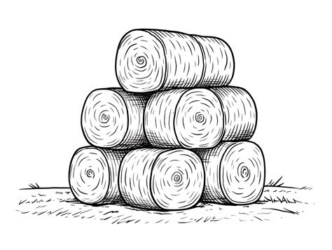 Round Bale Of Hay Printable