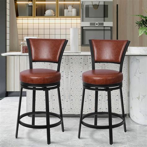 Round Bar Stool With Back