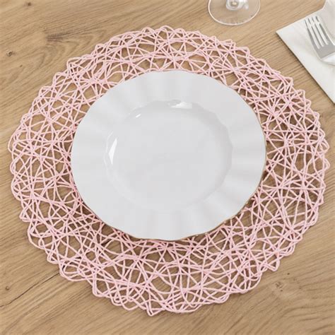 Round Blush Placemats
