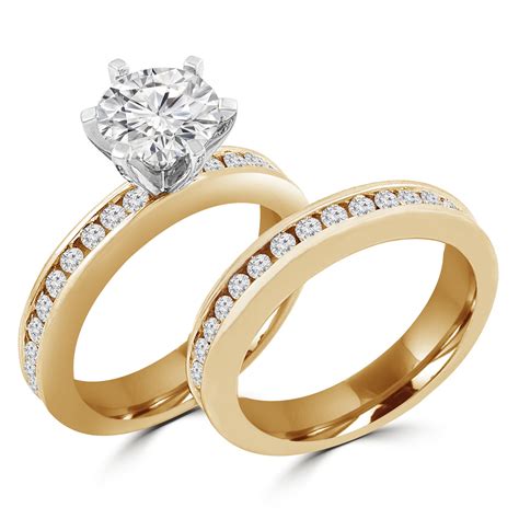 Round Channel Set Engagement Rings - Riccda