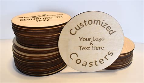 Round Coasters With Logo