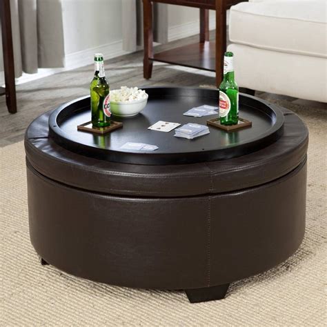 Round Coffee Table With Storage Underneath