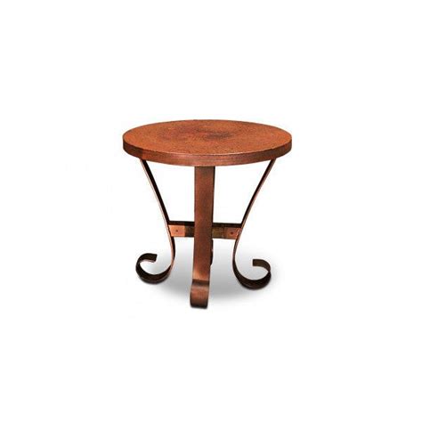 Round Copper End Table