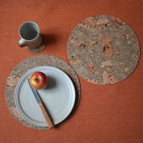 round cork table mats