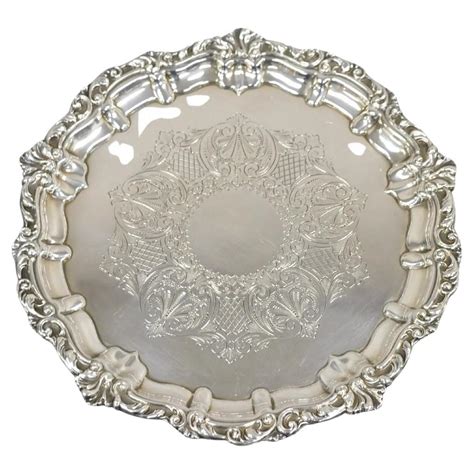 Round Decorative Platter Silver
