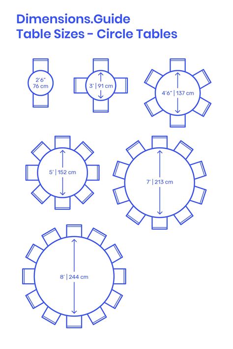 round dining room table dimensions