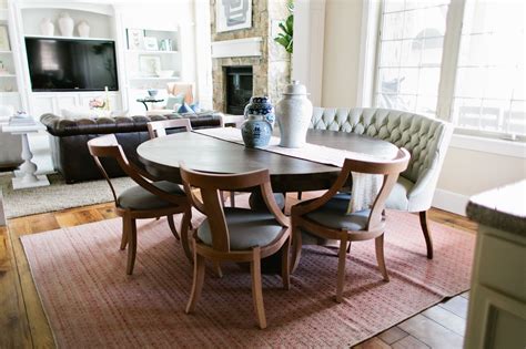 Round Dining Table With High Back Bench