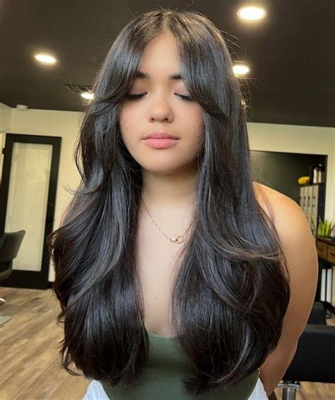 The Round Face Long Hair Curtain Bangs For Hair Ideas