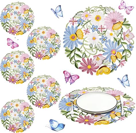 Round Floral Baby Mat