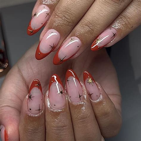 Round French Tip Nails Fall