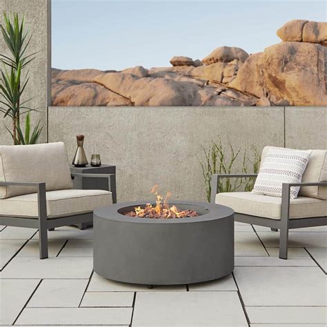 round gas fire pits