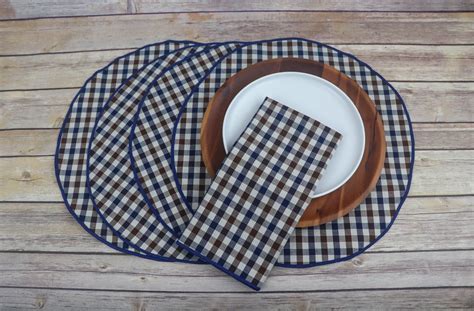 Round Gingham Placemats