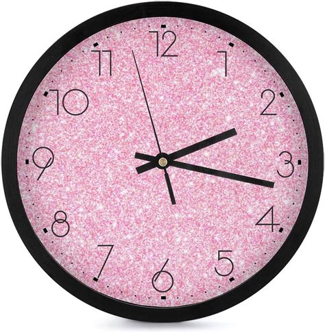 Round Glitter Wall Clock
