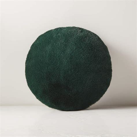 Round Green Throw Pillow