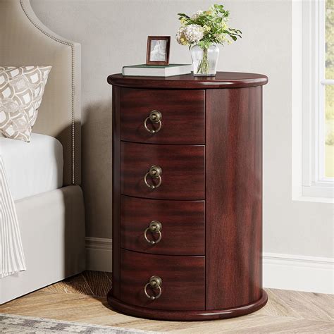 Round Nightstand Tall
