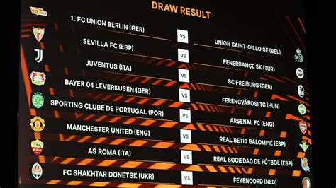 round of 16 draw europa league