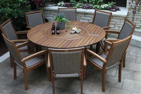 large round outdoor dining table Patio table set, Round outdoor