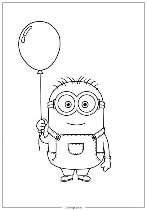 Round Printable Minion Balloon