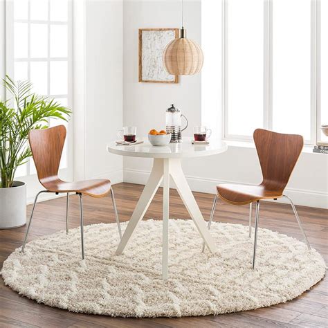 Round Rug Square Coffee Table