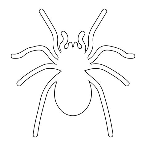 Round Spider Outline Printable