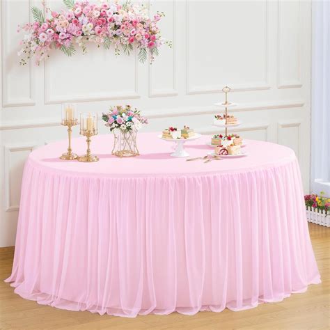 Round Table Cloths Pink