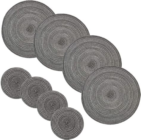Round Table Mats Grey
