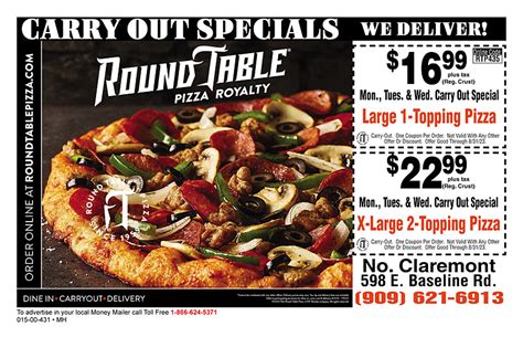 Round Table Pizza Specials