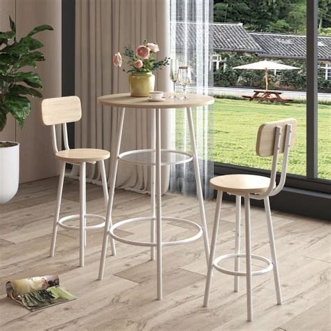 Round Table With Two Bar Stools