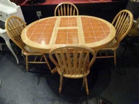 round tile dining table
