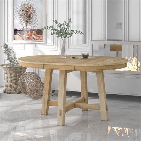 Round Wood Dining Table With Extensions