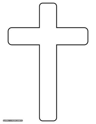 Rounded Edge Cross Printable