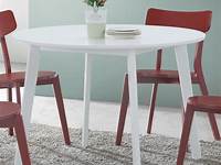 Roundhill Roma Contemporary White Round Dining Table