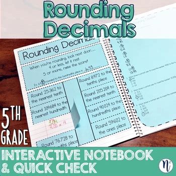 Rounding Decimals Interactive Notebook Printable