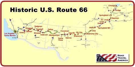 Route 66 Map Historic