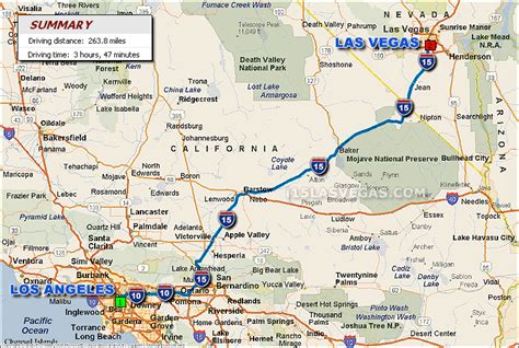 Route 66 Map Las Vegas To Los Angeles