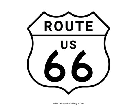 Route 66 Printable