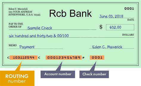 routing number rcb bank