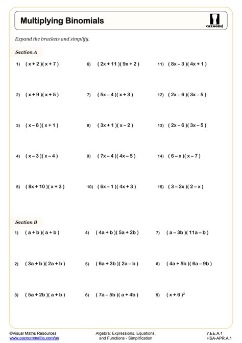 Row Game Grade 7 Math Worksheet