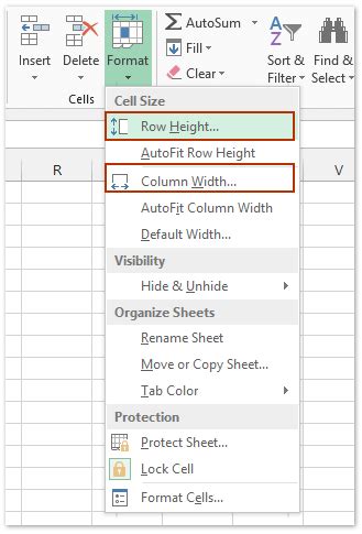 Row Height And Column Width For Graph Paper In Excel