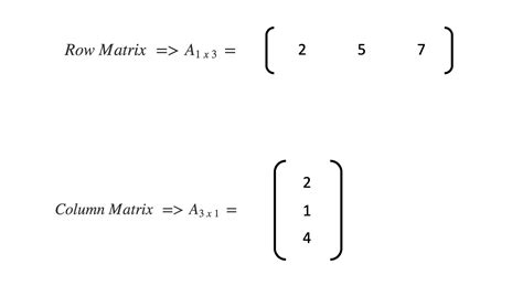 row matrix definition and example