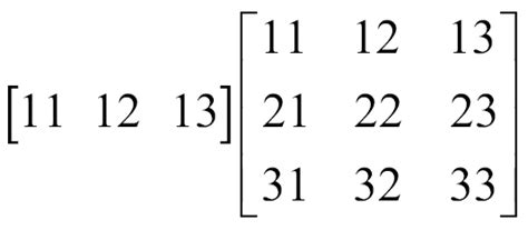 row vector times matrix