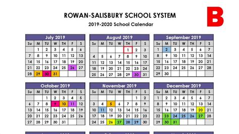 rowan salisbury school calendar