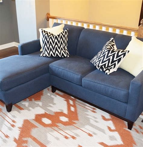 rowe navy sectional sofa