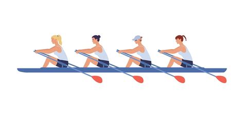 rowing boat sweeping clipart