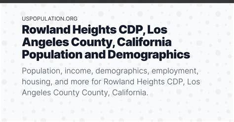 rowland heights ca demographics