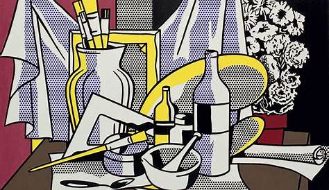 Roy Lichtenstein Artwork Still Life , In Yellow And Black The