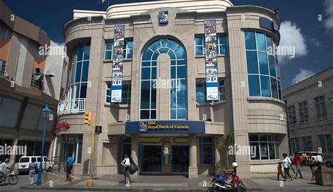 Bridgetown, Barbados, a bank building of the Royal Bank of Canada Stock