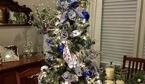 Royal Blue And Silver Christmas Tree Decorations