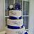 royal blue and silver wedding cake ideas