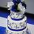 royal blue and white cake ideas